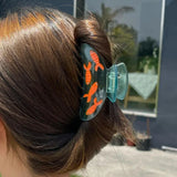 Trizchior Cute Transparent Goldfish Hair Clips Cartoon Acetate Claw Clip Shark Crab Hairclip Hair Accessories for Women Girls Hair Pins