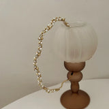 Trizchior Exquisite Zircon Headbands Simple Retro Pearl Headband Waving Party Crown Head Hoop Elegant Women Gold Bands Headwear
