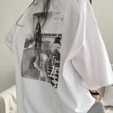 Trizchlor - Y2k Harajuku Cartoon Tshirt Women Oversized Vintage Short Sleeve Summer 2024 Korea Fashion Pullover Gothic Streetwear Korean