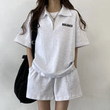 Trizchlor - Korean Style Clothes Summer Tops Shorts T Shirt For Women Two Piece Set Tracksuits Summer Outfits For Women 2024 Clothing Sets