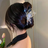 Trizchior Metal Butterfly Hair Clip for Women Latest Niche Design Grasp Folder Shark Clip Hair Accessories Female Hair Claw Clip Large