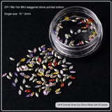 1/2PCS Nail Zircon Glitter Super Flash Plated Bottom Beauty Nail Ornaments Special-shaped Shimmer Nail Diy