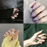 24Pcs/Set Press on Nails Women Maincure Tools Matte White French False Nail ABS Short Coffin Fake Nails Full Cover Nail Art Tips