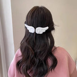 Trizchior Super Cute Angel Wing Plush Hairpin Children Girl Women's Heart Shape Hair Clip Barrettes Headdress Hair Accessories Ornaments