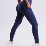 Casual Yoga Leggings With Phone Pockets, High-Waisted Sweat Absorption Workout Pants, Women's Activewear