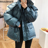 Trizchlor New 2022 Winter Women Thick Cotton Jackets Female Stylish Belted Waist Puffer Parkas High-Quality Warm Loose Wild Coat
