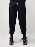 Trizchlor original casual nine-point pants bloomers wide-leg black pants female autumn 321028