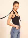 Trizchlor Fashion crop top sexy streetwear solid black camis women elastic summer tops off shoulder vest femme vestidos dropshipping