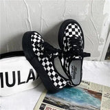 Trizchlor Cow Print Cute Women Sneakers Black White Canvas Shoes 2021 New Platform Flat Lace Up Tennis Shoes Casual Wild Zapatos De Mujer