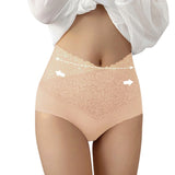 Trizchlor Panties Women High Waist V-Neck Intimate Shaping Underwear Lace Plus Size Briefs Butt Lift Seamless Lingerie Sexy Underwear