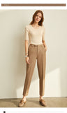 Trizchlor 2022 Spring Summer Pants Female Office Lady Solid High Waist Female Trousers Fashion Straight Suit Pants For Women 11960733