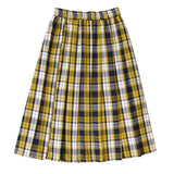 Trizchlor yellow plaid skirt original design wild lady elegant long female spring and autumn 182554