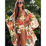 TRIZCHLOR Beach Wear Print Bikini Swimwear Women Wrap Skirt Swimsuit High Waist 2023 Cover Up Sexy Sarong Plage Beach Wear Bathing Suit