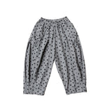 Trizchlor gray polka dot harem pants original design flower high waist loose casual radish pants female new