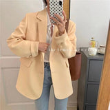 Trizchlor 2022 Chic Loose Amrygreen Women Blazer Spring Summer Single Breasted Female Suit Jacket Full Sleeve Outwear Blazer