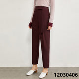 Trizchlor 2022 Spring Summer Pants Female Office Lady Solid High Waist Female Trousers Fashion Straight Suit Pants For Women 11960733