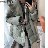 Trizchlor  New 2022 Winter Women Thick Long 90% Duck Down Jacket High-Quality Warm Oversize Vintage Wild Puffer Coat