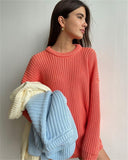 Trizchlor 2023 Spring Autumn  Knitted Sweaters Sweaters for Women Fashion Long Sleeve Pullover Sweater Oversized Christmas Clothes