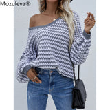 Trizchlor  Loose Leopard Women Argyle Sweater Autumn Winter Patchwork Pullovers Female High Quality V Neck Oversized Sweater