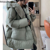 Trizchlor  New 2022 Winter Women Thick Long 90% Duck Down Jacket High-Quality Warm Oversize Vintage Wild Puffer Coat