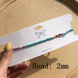 Trizhclor Simple Seed Beads Strand Necklace Women String Beaded Short Choker Necklace Jewelry Chokers Necklace Gift 1pc