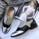 Trizchlor Women Oxford Spring Shoes Genuine Leather Loafers For Woman Sneakers Female Oxfords Ladies Single Strap 2023 Summer Shoes
