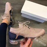 Trizchlor Hot Sale New Style Women's Air Cushion Net Shoes Fashion Flying Woven Women's Shoes Front Lace-up Breathable Running Shoes