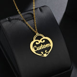 Trizchlor Atoztide Custom Letter Necklaces Personalized Jewelry Chain Pendant Name Gold Necklace For Women Stainless Steel Gifts