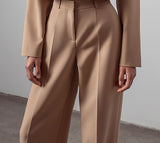 TRIZCHLOR Fashion Straight Pants Set Woman 2 Pieces Casual High Waist Trousers Suits Elegant Shirt Two Piece Pants Set Female