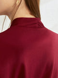 Trizchlor Minimalism 2023 Summer Fashion Women's Blouse Offical Lady Solid Vneck Loose Women's Shirt Causal Women's Tops