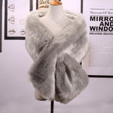 Trizchlor Elegant  Faux Fur Shawl For Women Slash Neck Thick Casual Solid Shawl Female Fashion New Clothing 2021 Winter Tide