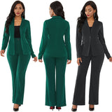 women's suit office two piece set long sleeve suit pants 2 piece set female winter two pieces sets office female