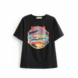 Trizchlor Vintage Beige Rolling Stones Summer Tshirt Rock Cartoon O Neck Cotton T-Shirt Girls Streetwear Designer Style New Arrivals 2022