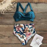 High Waist Bikinis 2023 New Halter Swimwear Women Swimsuit Female Bikini Set Print Bodysuit Bathing Suit Summer Biquini XXL