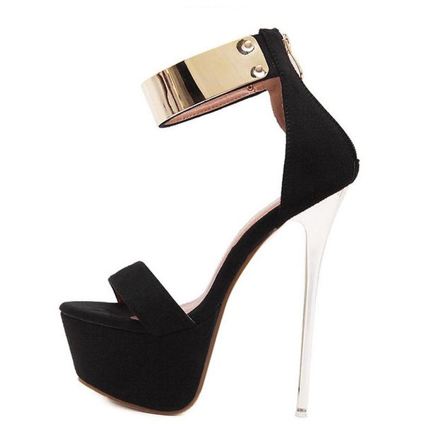 TRIZCHLOR Ankle Strap Heels Platform Sandals Party Shoes For Women Wed ...