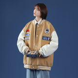 Trizchlor Jacket Female Autumn And Winter Jackets High Street Hip Hop Baseball Uniforms Corduroy Coat Loose Retro Couples Jacket Top