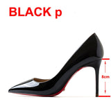 Trizchlor New Classics Luxury Women Designers Red Pumps Wedding Shoes 12Cm High Heel Leather Women Sexy Heels Shoes Red Dust Bag