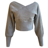 Trizchlor Sexy V-Neck Wrap Sweaters for Women Autumn Winter 2023 Jumper Fashion Loose Pull Femme Sueter Knitwear Sweaters