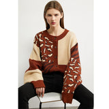 Trizchlor Minimalism Autumn Winter Fashion Sweaters For Women Causal Onck Printed Loose Women's Sweater Women's Sweater 12040603