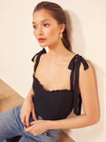 Trizchlor Fashion crop top sexy streetwear solid black camis women elastic summer tops off shoulder vest femme vestidos dropshipping