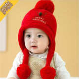Christmas Gift Baby Winter Hat Christmas With Pompon Newborn Accessories Children's Cap Kids Girls Boys New Born Clothes Clothing Cute Infant