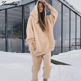 Trizchlor 2022 Sport Wear Hoodies Women Streetwear Two Piece Set Tracksuit Outerwear Pullover Suits Fashion Outfits Ropa Mujer Invierno