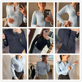 Trizchlor 2023 Fashion Casual Button Rompers Women Bodysuits Winter Long Sleeve O-neck Ribbed Skinny Jumpsuits Streetwear Body Top