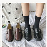Trizchlor Retro Brown Oxford Shoes For Women Chic Platform Patent Leather Slip On Loafers Korean Fashion Flats Black 2021 New Office Shoes