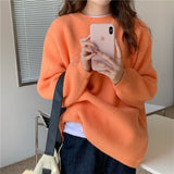 Trizchlor Soft Loose Knitted Cashmere Sweaters Women 2022 New Winter Loose Solid Female Pullovers  Ladies Casual Basic Knitwear Jumpers