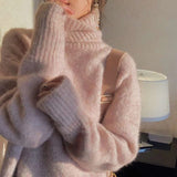 Trizchlor Turtleneck Sweater Women Korean Top Fashion Pullovers Batwing Sleeve Plus Size Winter Clothes Knit Sweater Women