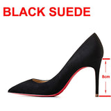 Trizchlor New Classics Luxury Women Designers Red Pumps Wedding Shoes 12Cm High Heel Leather Women Sexy Heels Shoes Red Dust Bag