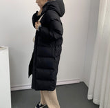 Christmas Gift Korean Women's Oversize Over Knee Long Warm Coat Mid Length Winter Down Parkas 2023 New Vintage Winter Cotton Padded Jacket