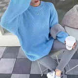 Trizchlor Soft Loose Knitted Cashmere Sweaters Women 2022 New Winter Loose Solid Female Pullovers  Ladies Casual Basic Knitwear Jumpers