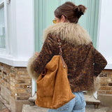 Trizchlor Y2K Leopard Print Jackets Women 2022 Winter Faux Fur Collar Lined Long Sleeve Slim Short Coats Lady High Street Fashion Jackets